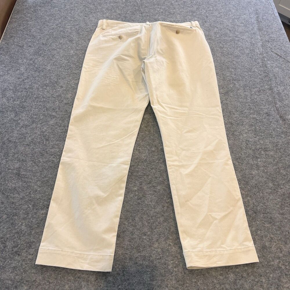 Polo Ralph Lauren Men’s Stretch Cotton Twill Chino Pant Cream Color Size 33/30 - Picture 11 of 12